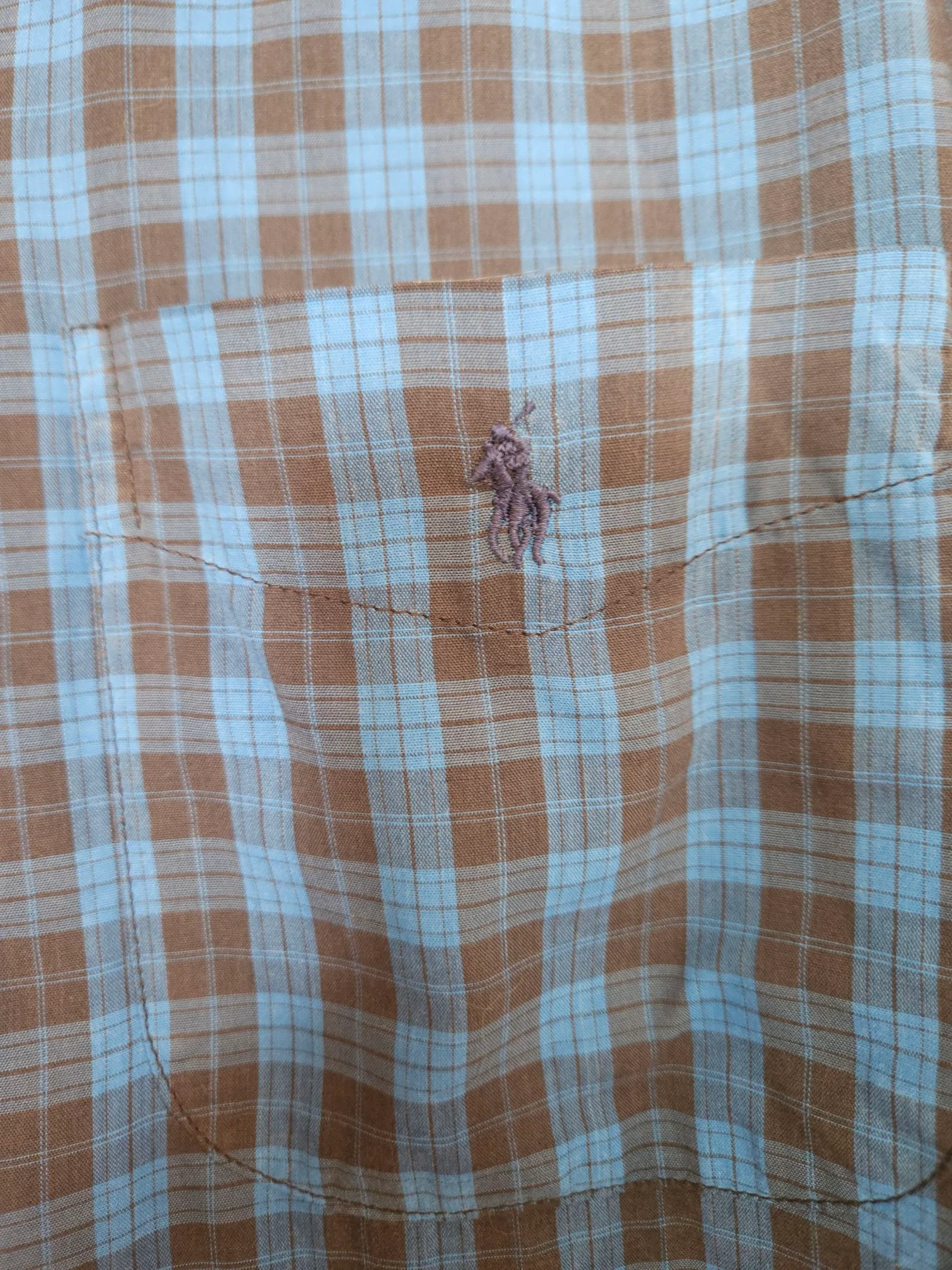Gekarresseerde bruin en blauwe overhemd XL – photo 2